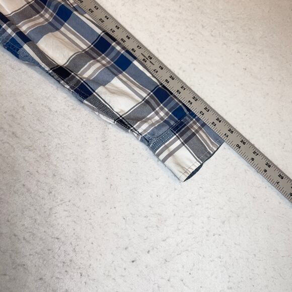 American Eagle Outfitters Button Up Shirt Men Med Vintage Fit Pearl Snap Buttons - Picture 12 of 15